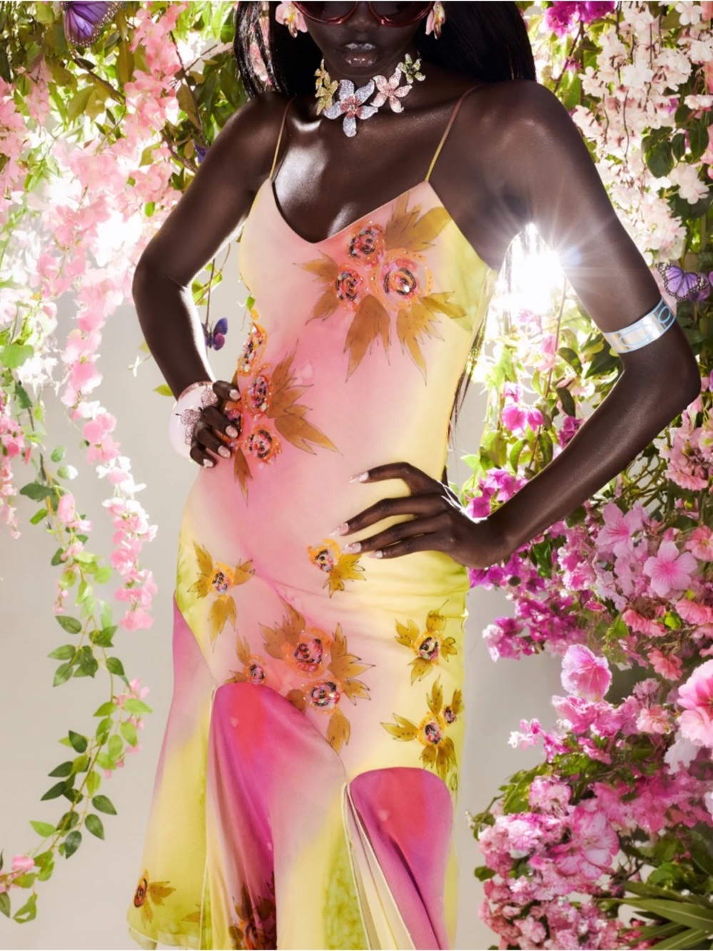 Sequin Asymmetrical Cami Dress